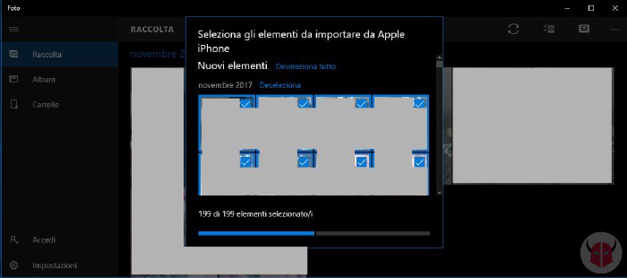 come scaricare foto da iPhone Windows Raccolta Foto