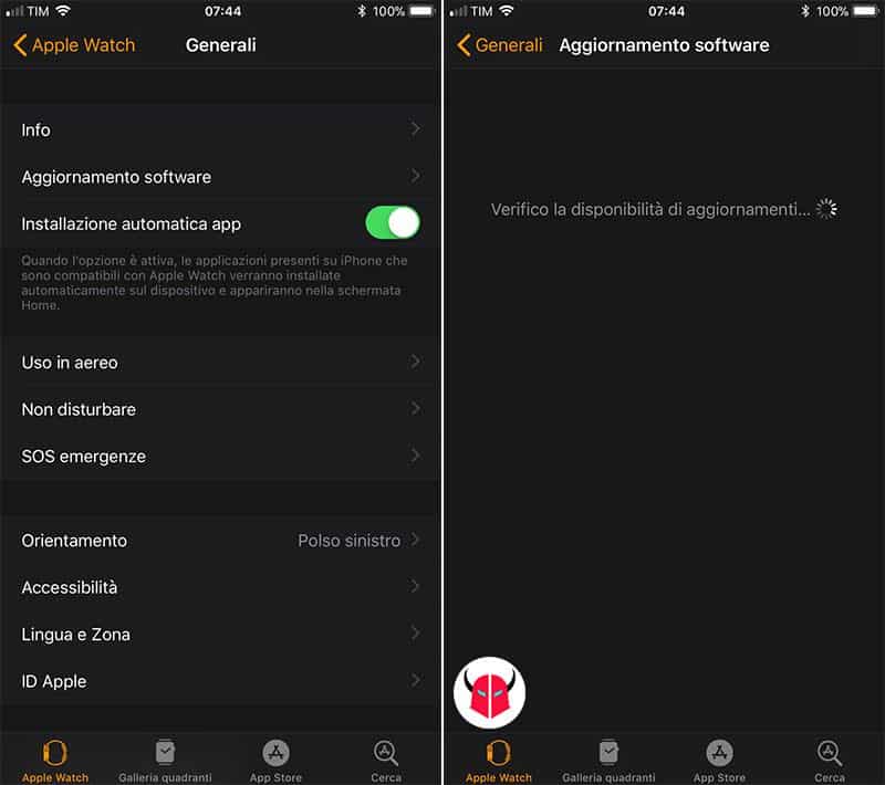 come aggiornare Apple Watch verifica aggiornamento watchOS