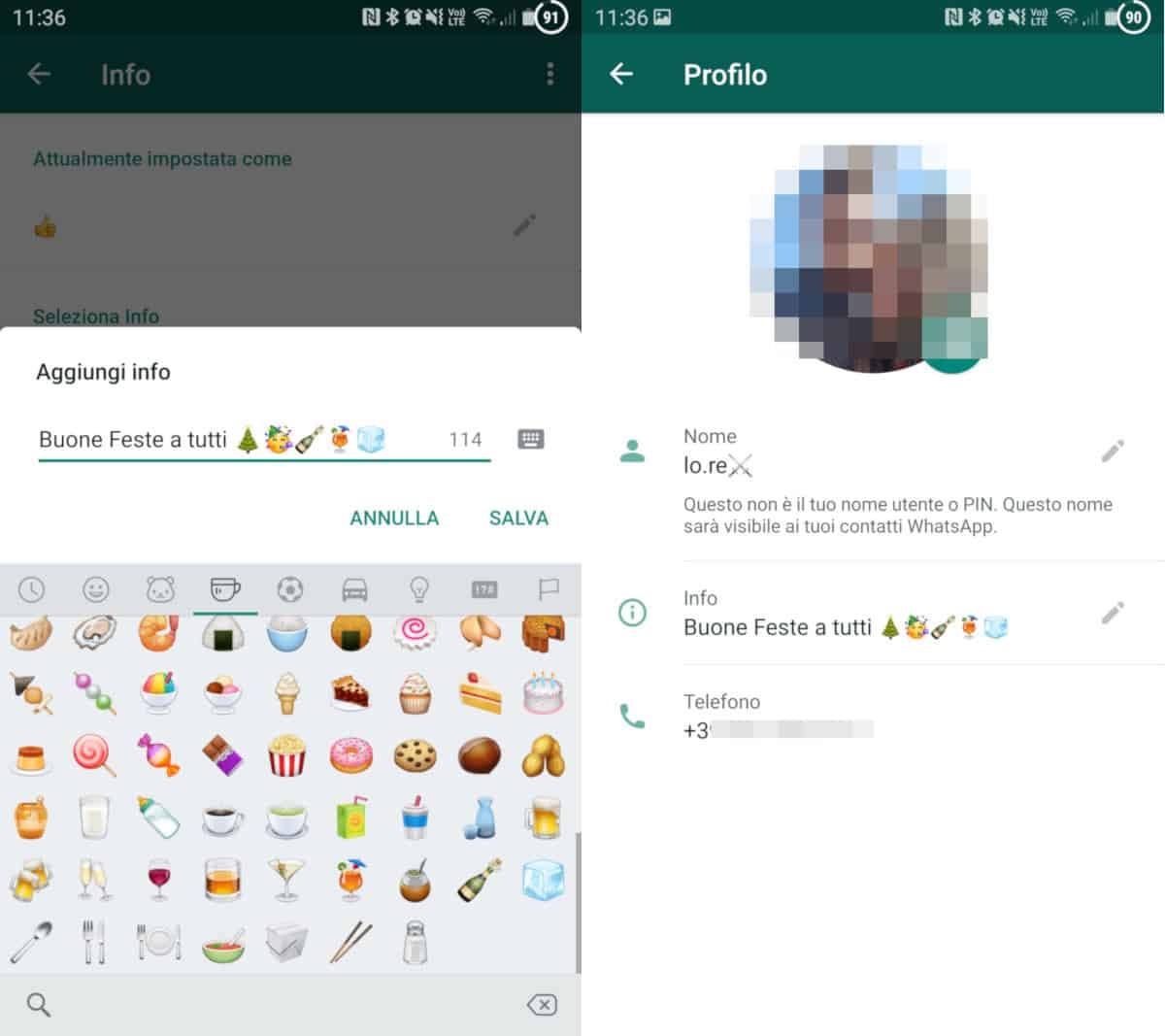 come mandare lo stesso messaggio a più persone WhatsApp info profilo