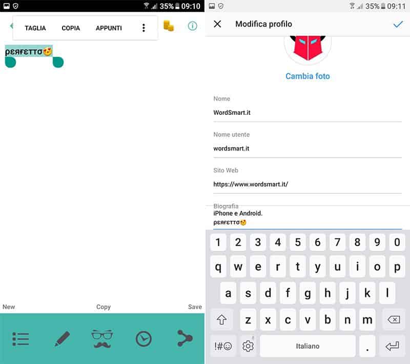 come cambiare scrittura Instagram Didascalie Commenti e Biografie