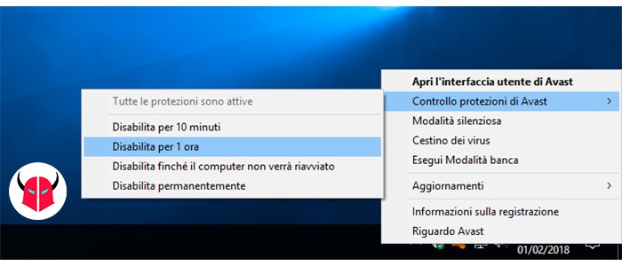 server DNS non risponde Windows 10 disattivazione antivirus