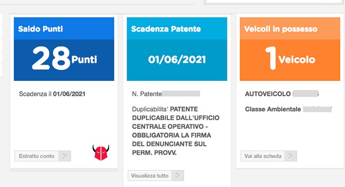 come sapere saldo punti patente Portale Automobilista