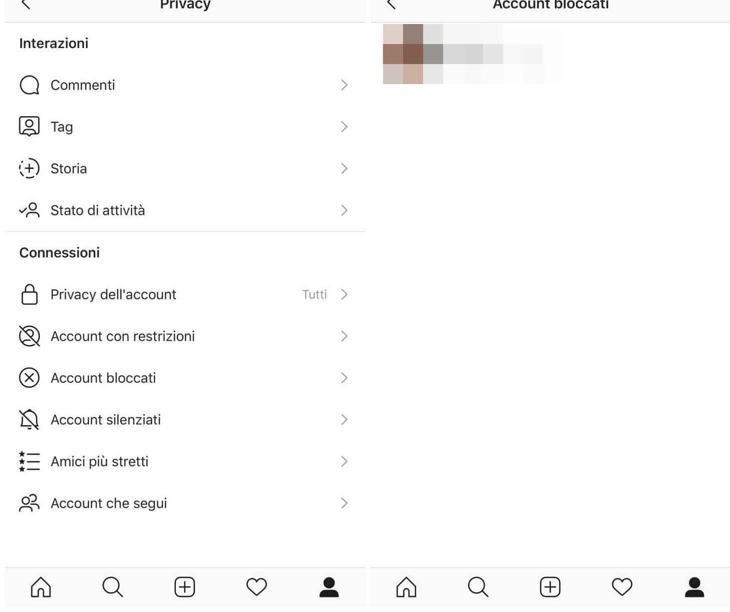 come vedere chi ti ha bloccato su Instagram lista utenti bannati