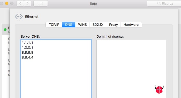 come impostare DNS Cloudflare macOS