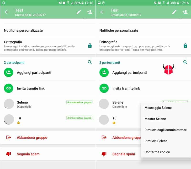 come togliere amministratore gruppo WhatsApp revoca