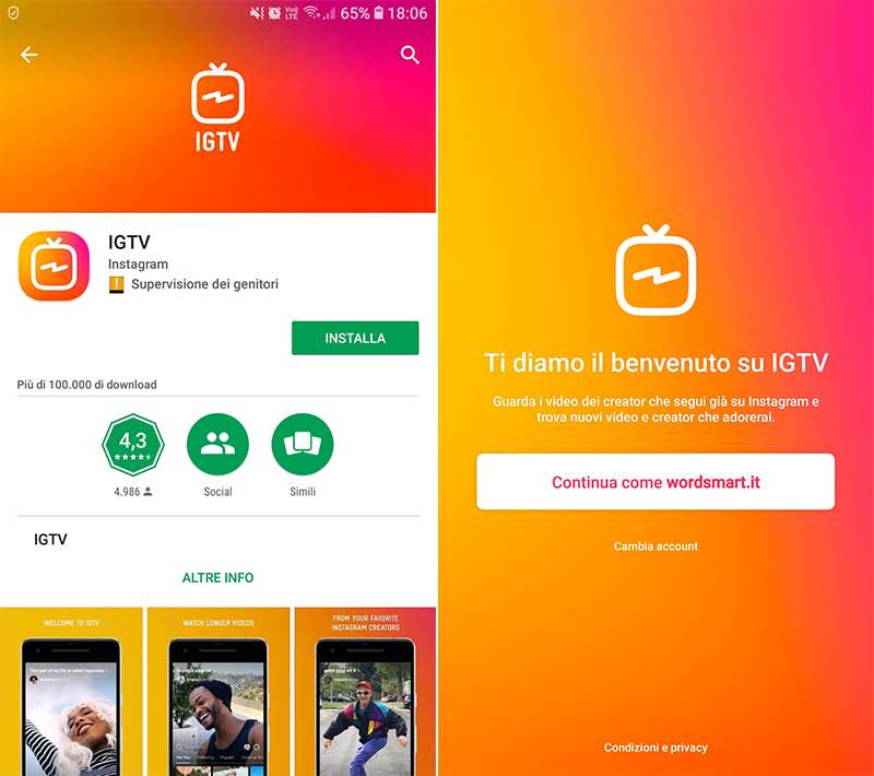 come funziona IGTV Instagram installazione