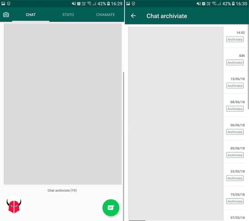 come vedere con chi sta chattando su WhatsApp chat archiviate