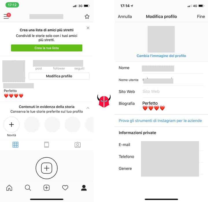come cambiare nome su Instagram iOS