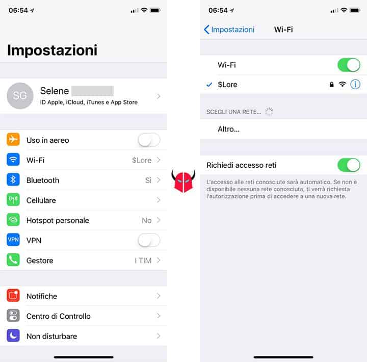 come condividere password WiFi iPhone impostazioni