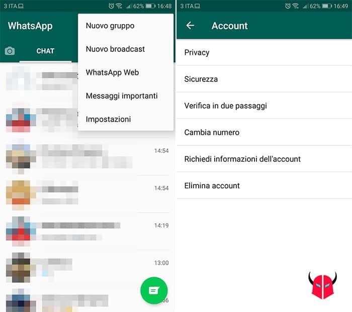 Come disattivare la conferma di lettura Whatsapp dalle impostazioni