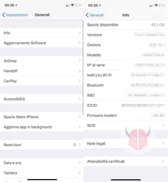 come trovare codice ICCID della SIM iPhone iOS