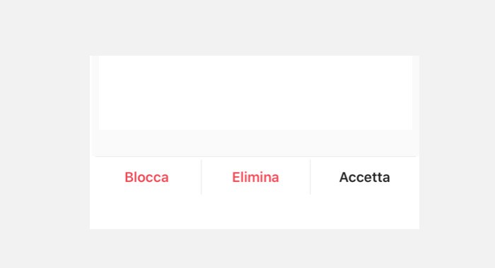 richieste di messaggi Instagram opzioni Blocca Elimina e Accetta