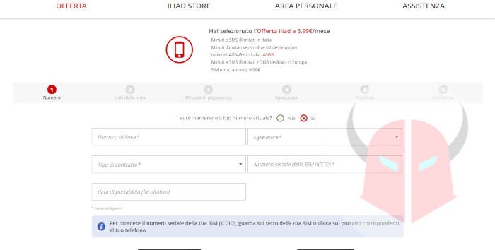 come passare a Iliad senza cambiare numero registrazione online