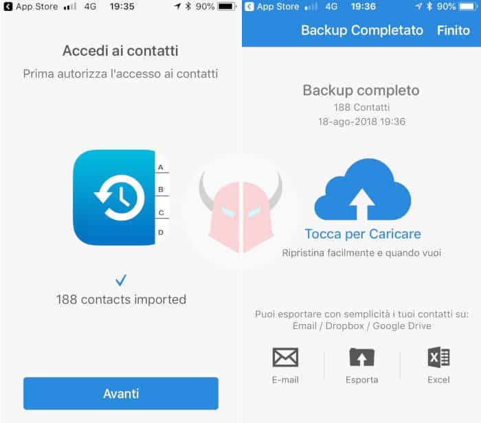 come passare contatti da iPhone a SIM Easy Backup