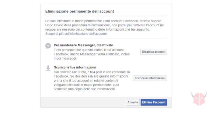 come cancellarsi da Facebook per sempre eliminazione PC