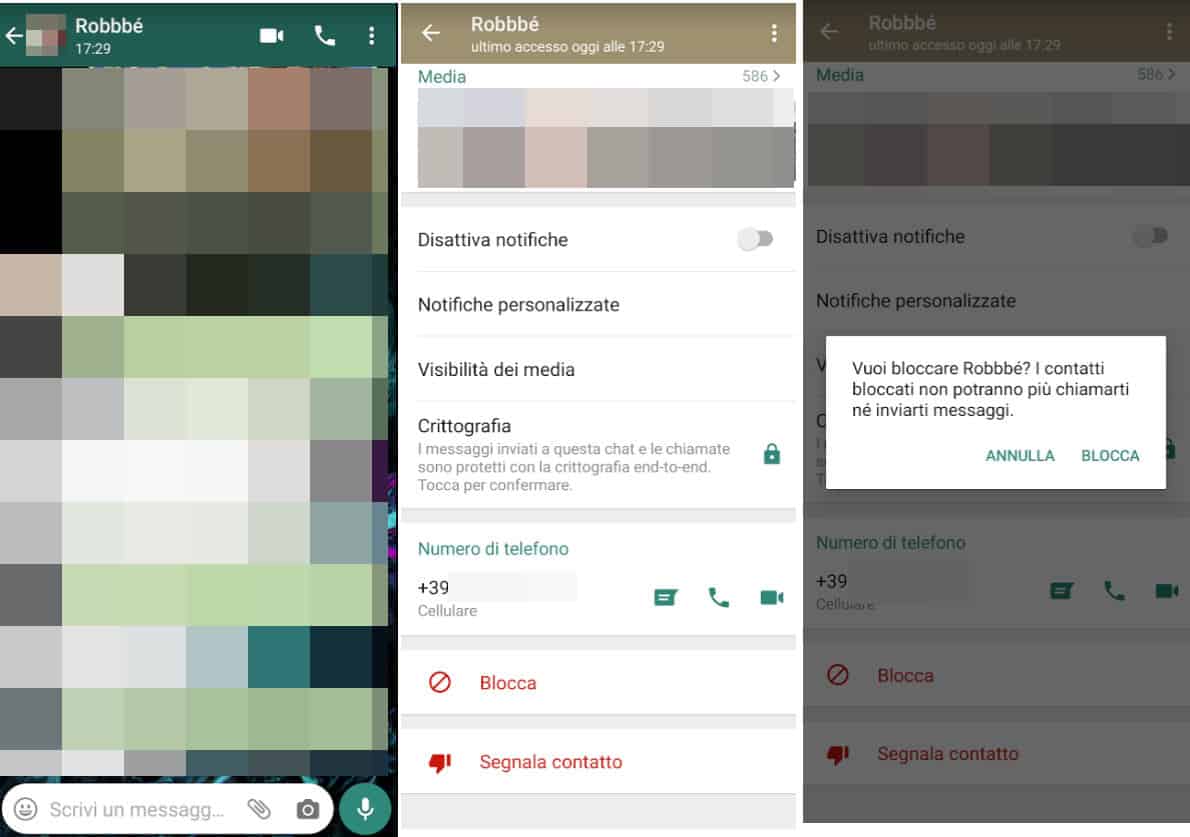 come non farsi vedere online su WhatsApp blocco