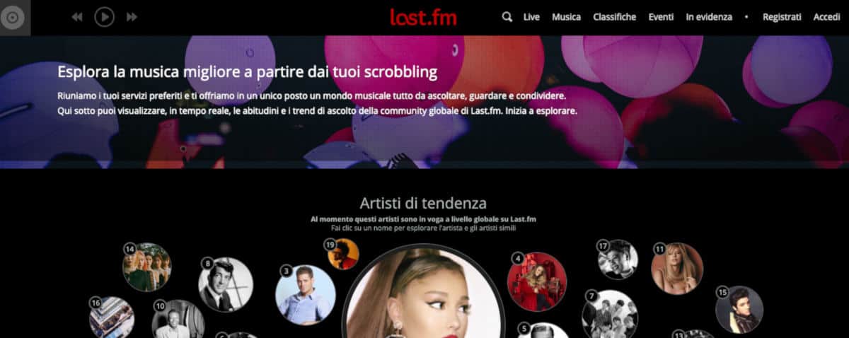 come vedere le canzoni più ascoltate su Spotify collegamento a Last fm