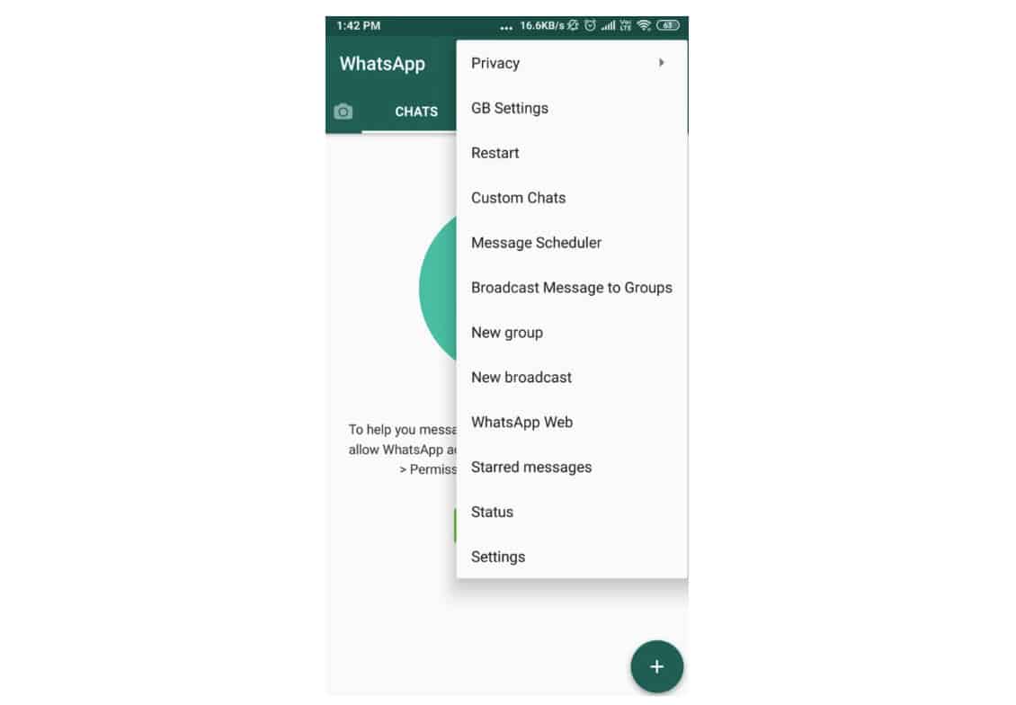 come vedere stato WhatsApp senza essere visti GBWhatsApp