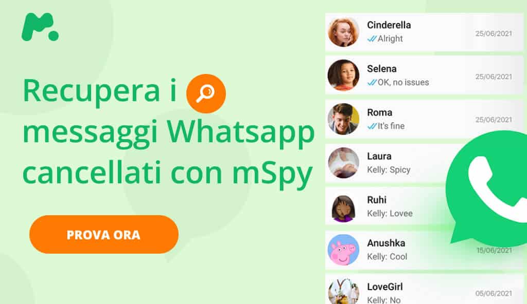 recupera i messagi whatsapp con mSpy