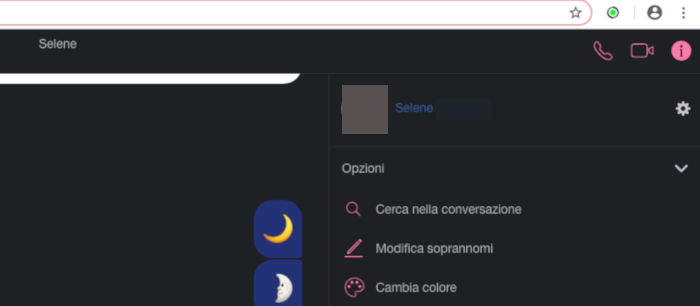 come attivare modalità scura su Facebook Messenger Web estensione chrome Night Messenger