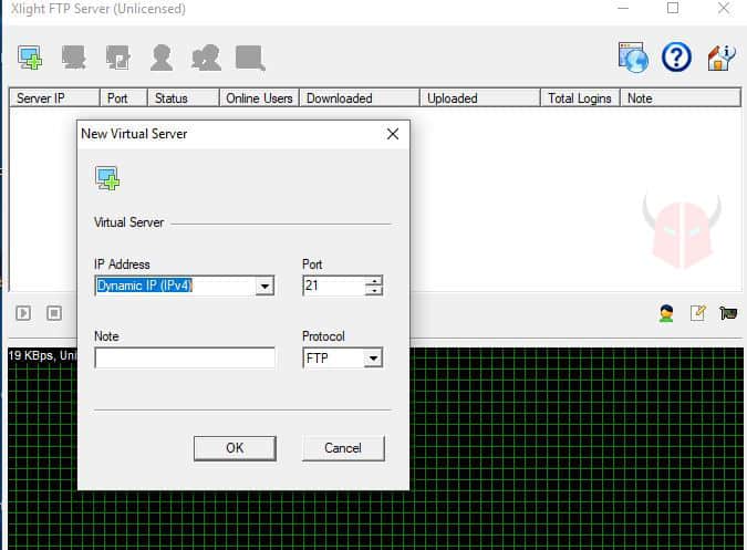 come creare server FTP Windows 10 Xlight FTP server