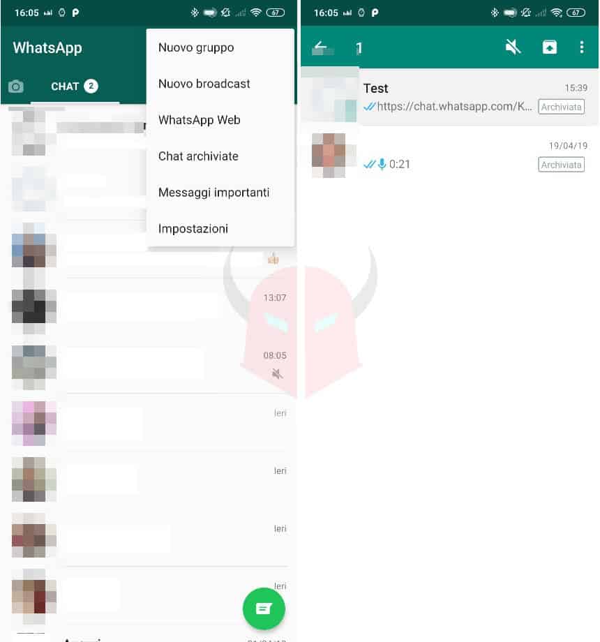 come trovare un gruppo WhatsApp archiviato