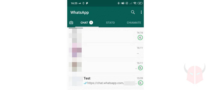 come trovare un gruppo WhatsApp silenziato