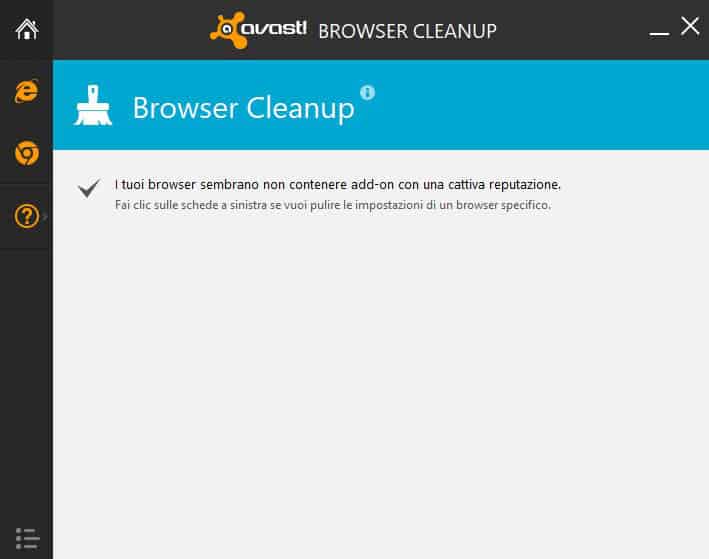 programmi per velocizzare internet Avast browser cleanup