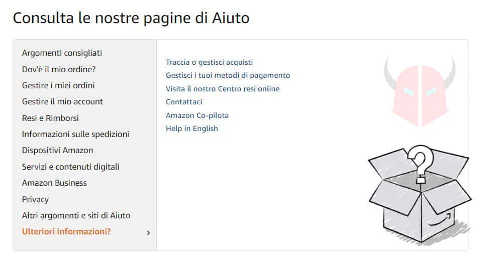 come contattare Amazon Italia email