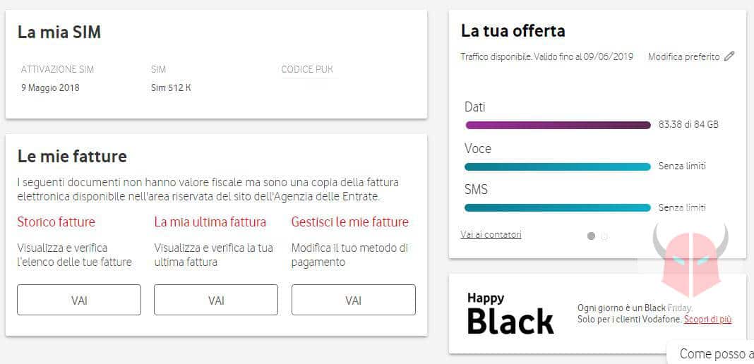 come controllare i giga di internet sito ufficiale Vodafone