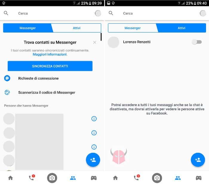 come eliminare account Facebook disattivazione Messenger cellulare