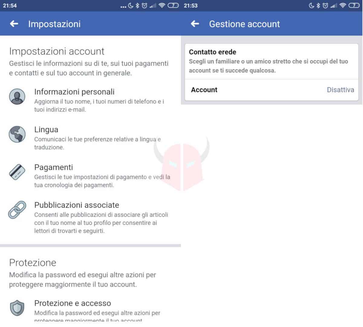 come eliminare account Facebook disattivazione temporanea cellulare