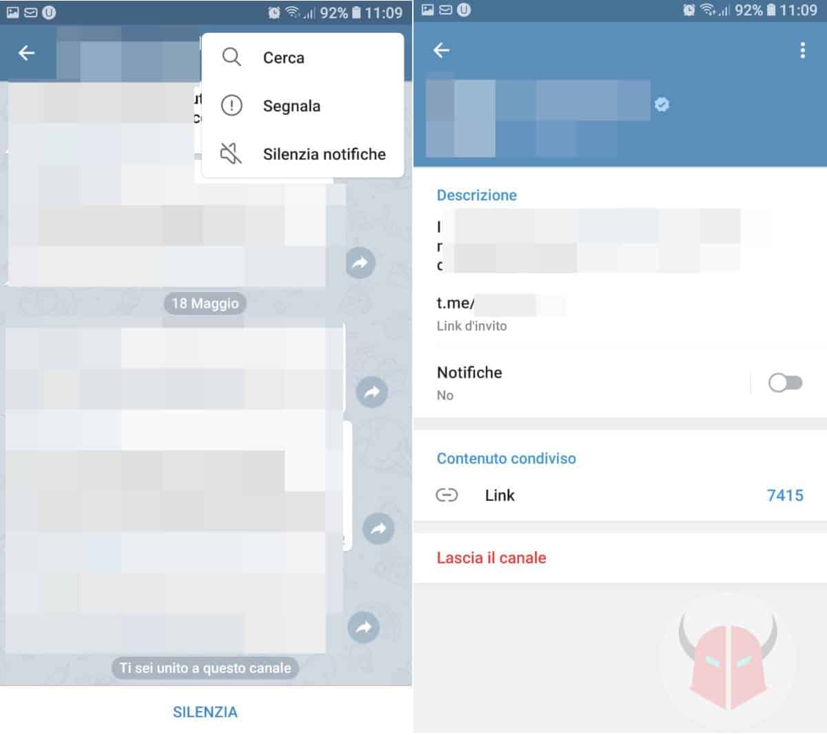 come entrare in un canale Telegram silenziare notifiche