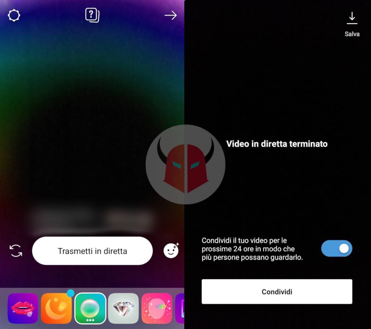 come fare una diretta Instagram avvio