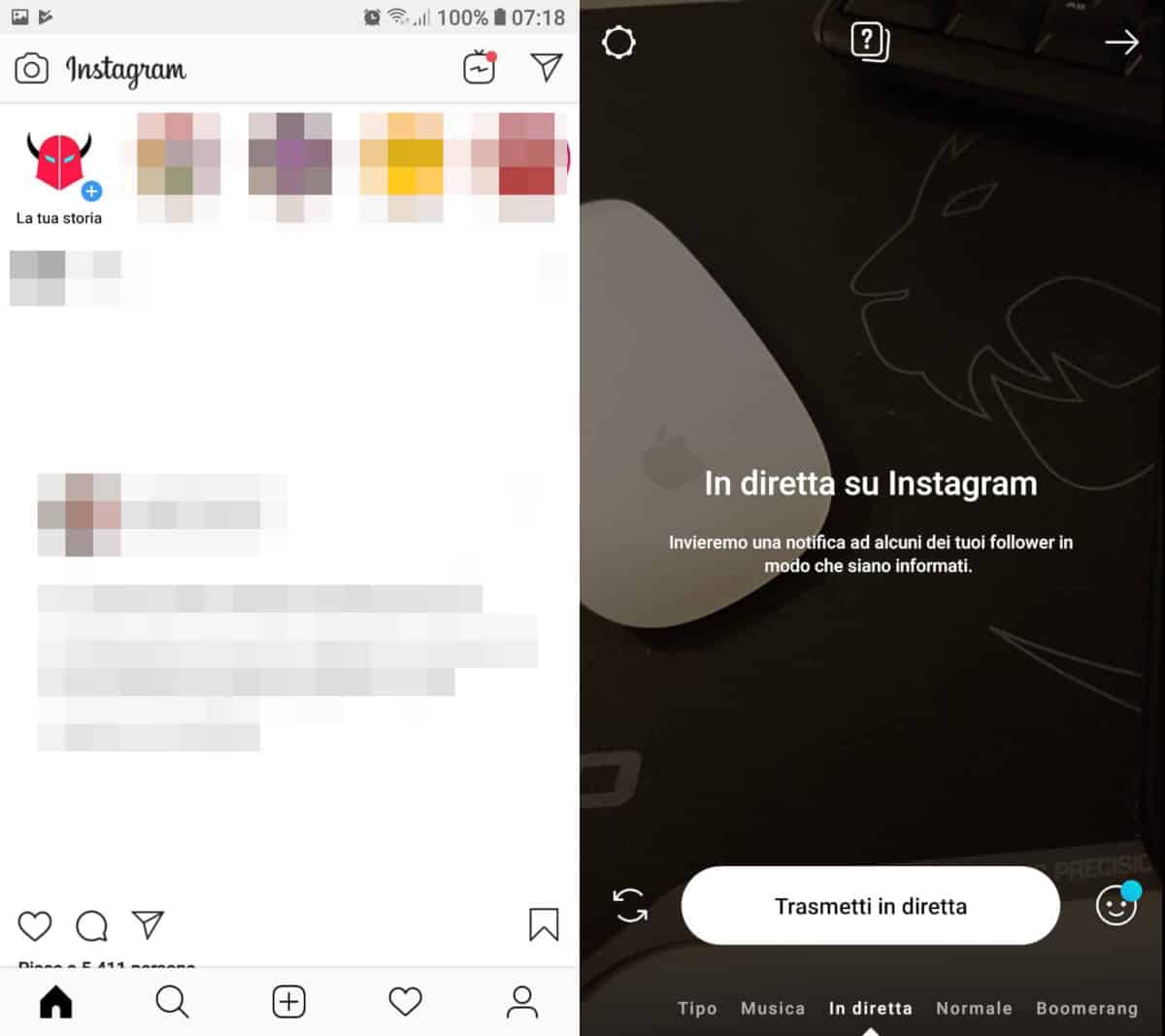 come fare una diretta Instagram storie