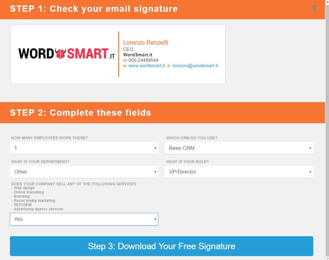 come inserire firma email HubSpot firma personalizzata