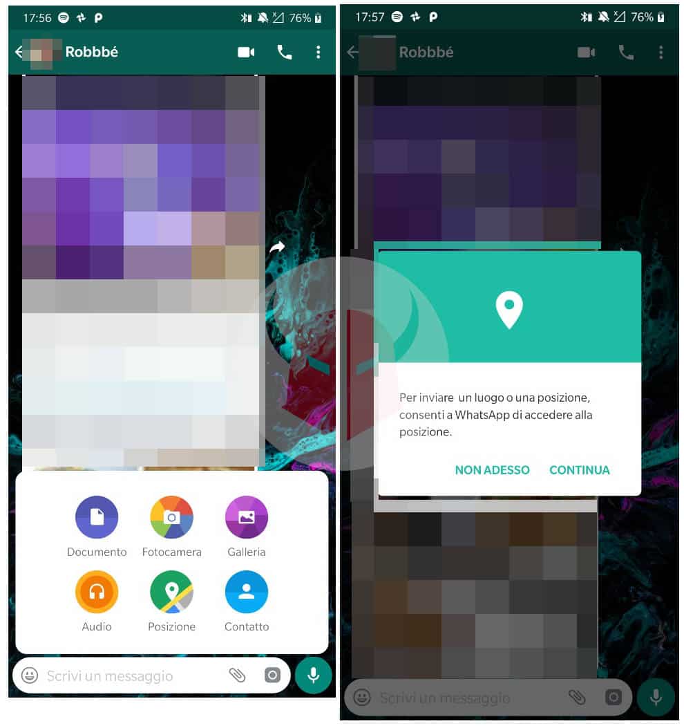 come localizzare un cellulare invio posizione WhatsApp