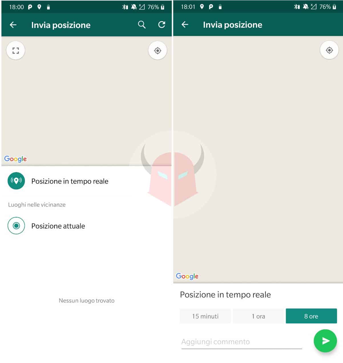 come localizzare un cellulare posizione WhatsApp in tempo reale