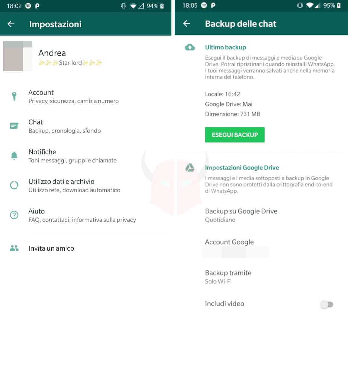 come recuperare messaggi cancellati WhatsApp Android backup chat