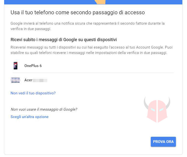 come recuperare password Gmail 2FA