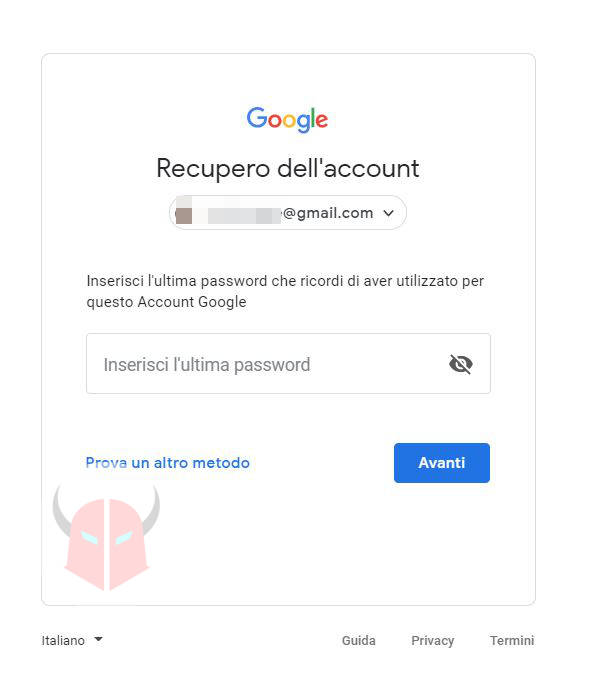 come recuperare password Gmail recupero account
