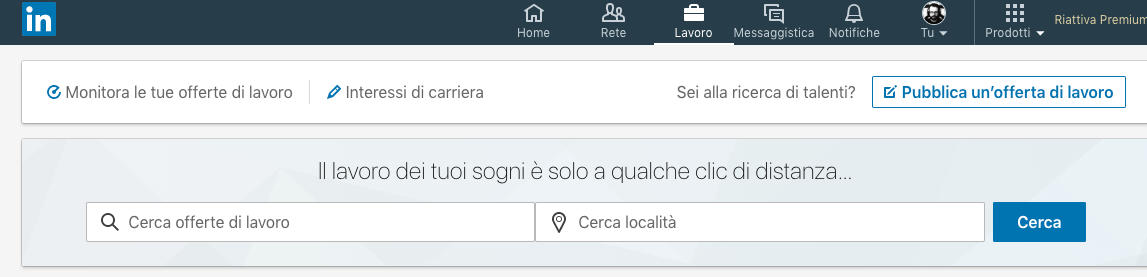 come usare LinkedIn per cercare lavoro