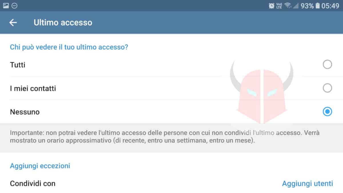 come usare Telegram ultimo accesso