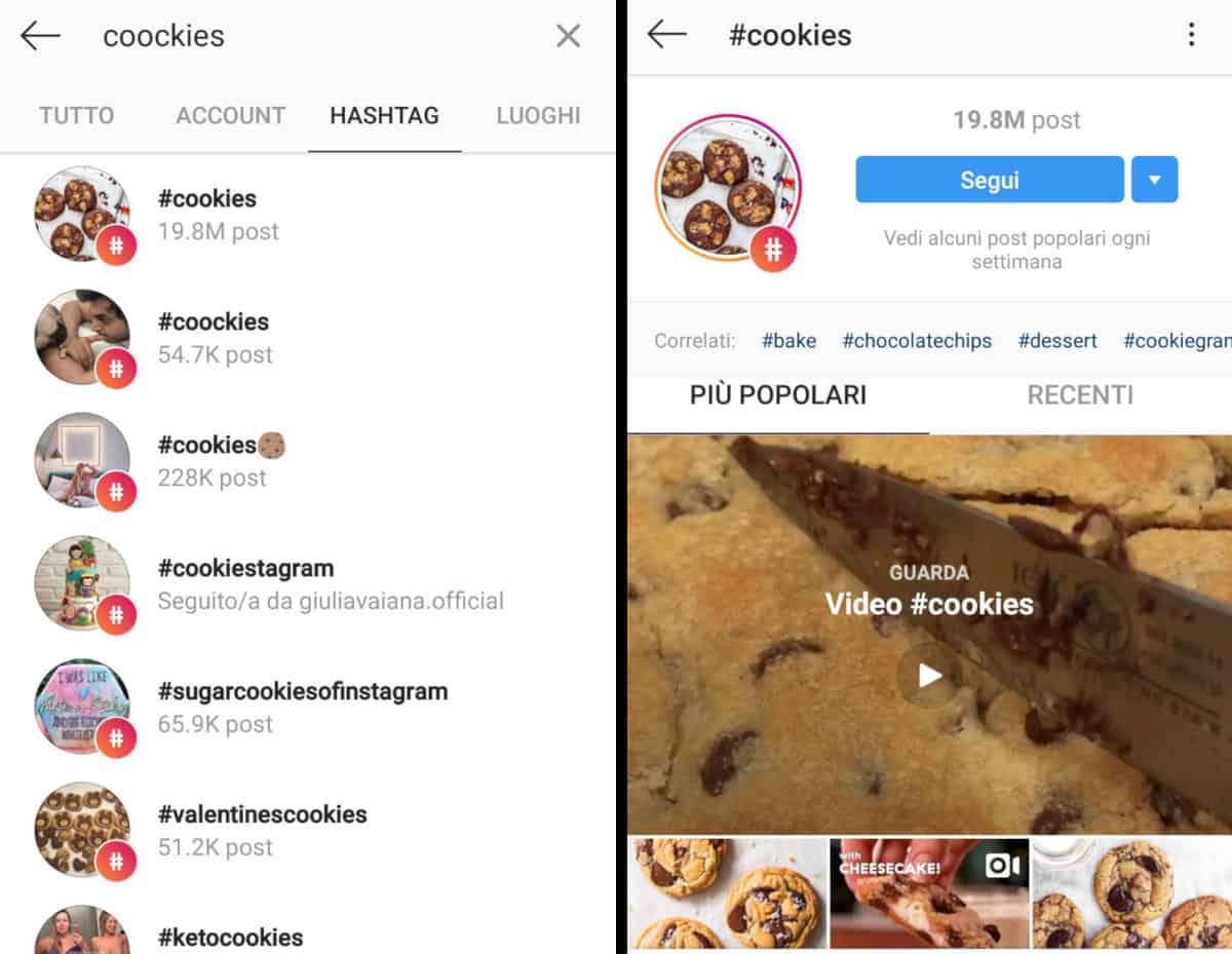 come mettere gli hashtag su Instagram correlati