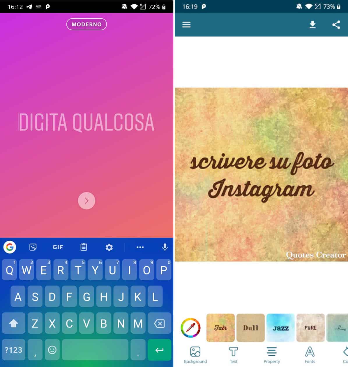 come mettere il testo su Instagram scrivere su foto storie e post