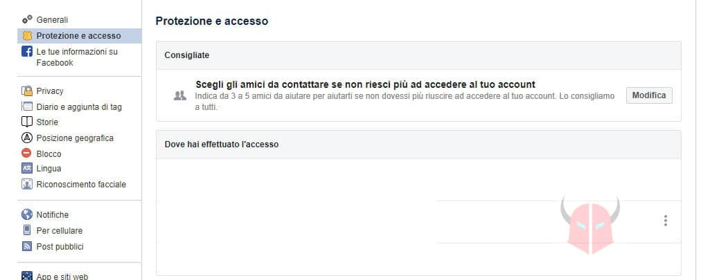 come recuperare account Facebook amici