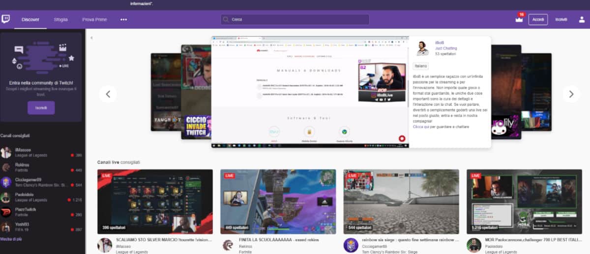 come streammare su Twitch creazione account