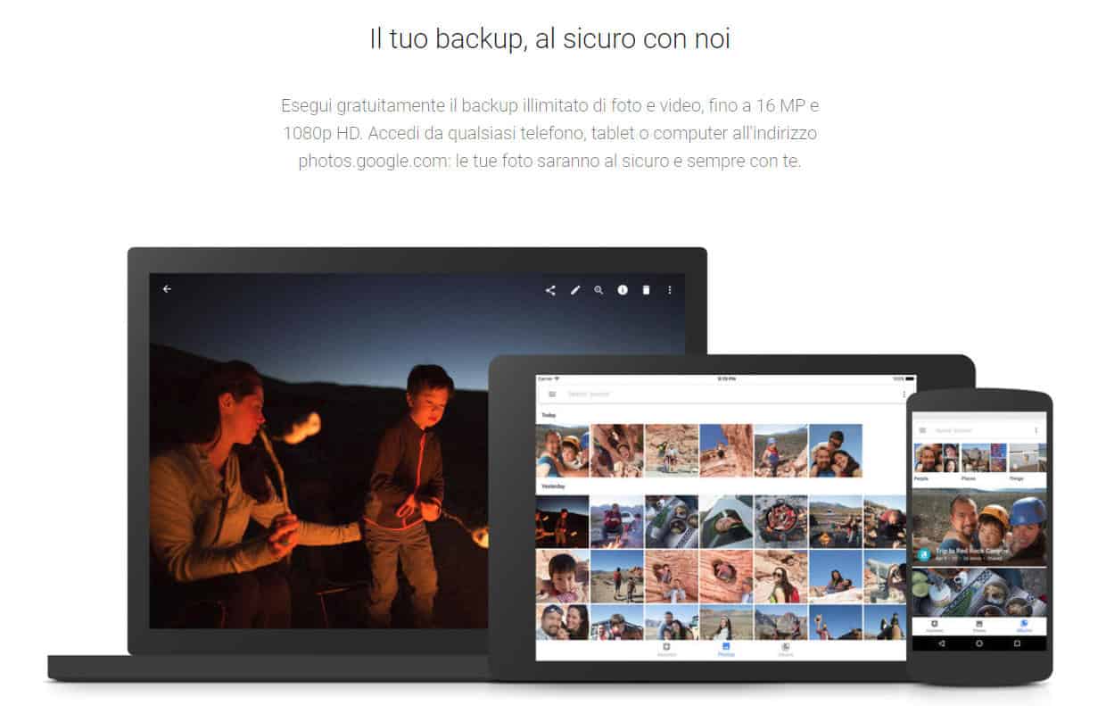 miglior cloud storage Google Foto