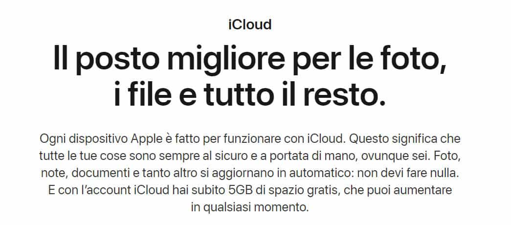 miglior cloud storage iCloud