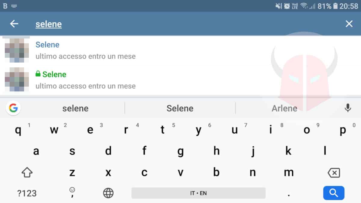 come aggiungere un contatto su Telegram ricerca username